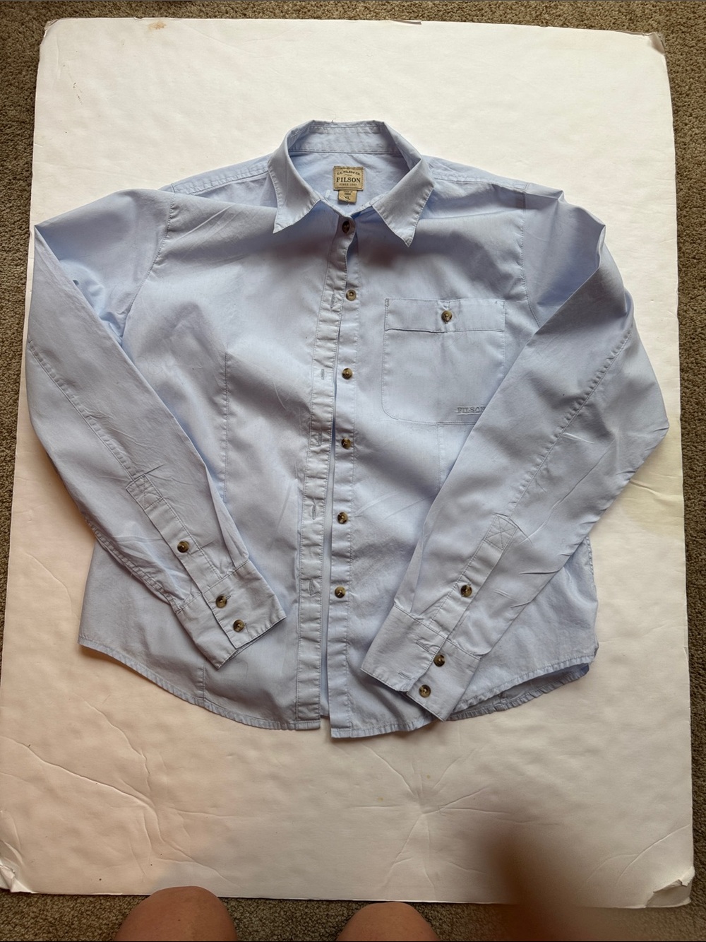 Filson Light Blue Long-Sleeve Button Front Shirt